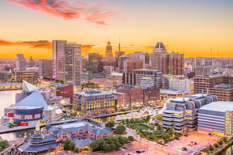 baltimore maryland usa skyline
